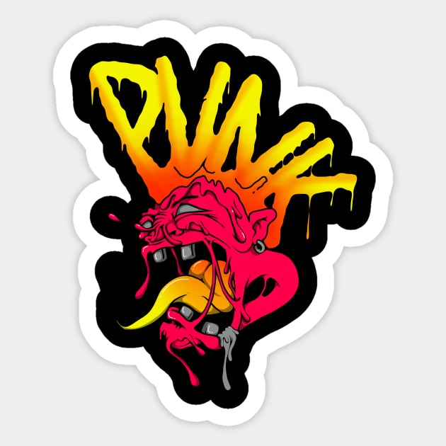 PUNK FLAME Sticker by auzai